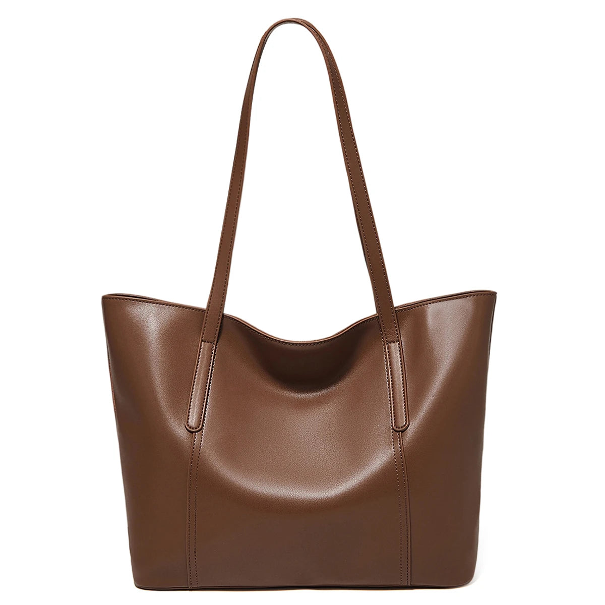 Bolso de Hombro para Mujer de Cuero Particionado-Nueva Bolsa Casual de Gran Capacidad