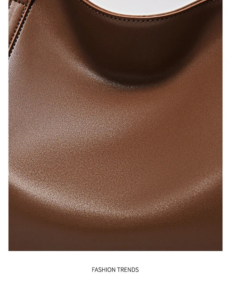 Bolso de Hombro para Mujer de Cuero Particionado-Nueva Bolsa Casual de Gran Capacidad