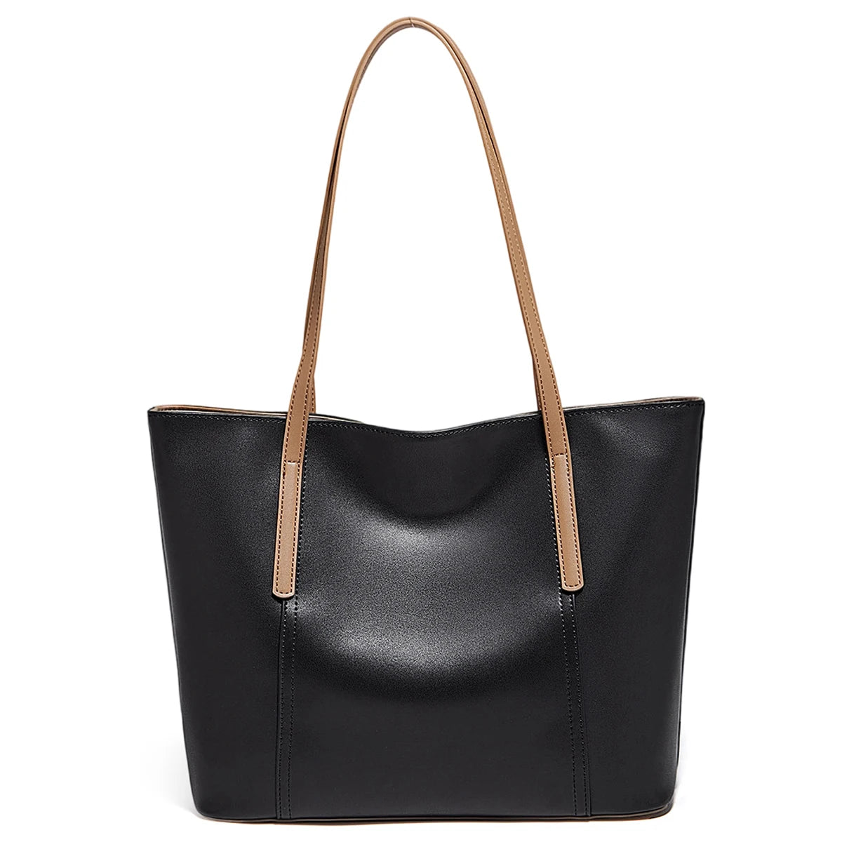 Bolso de Hombro para Mujer de Cuero Particionado-Nueva Bolsa Casual de Gran Capacidad