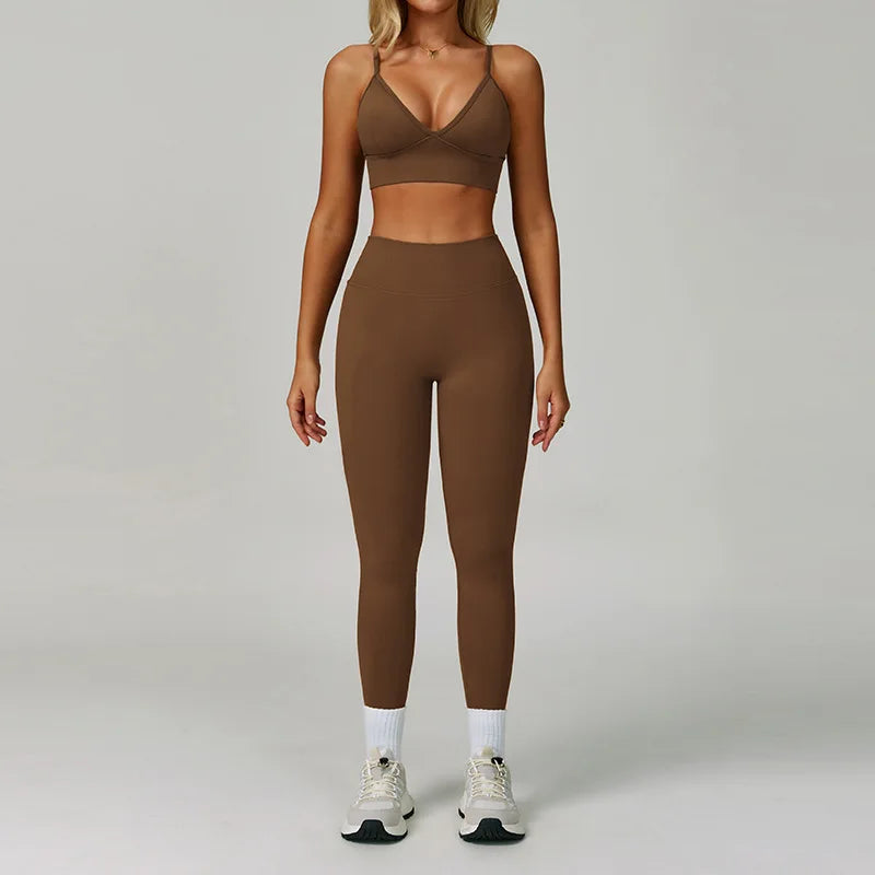 Conjunto de yoga sin costuras 2/3 piezas