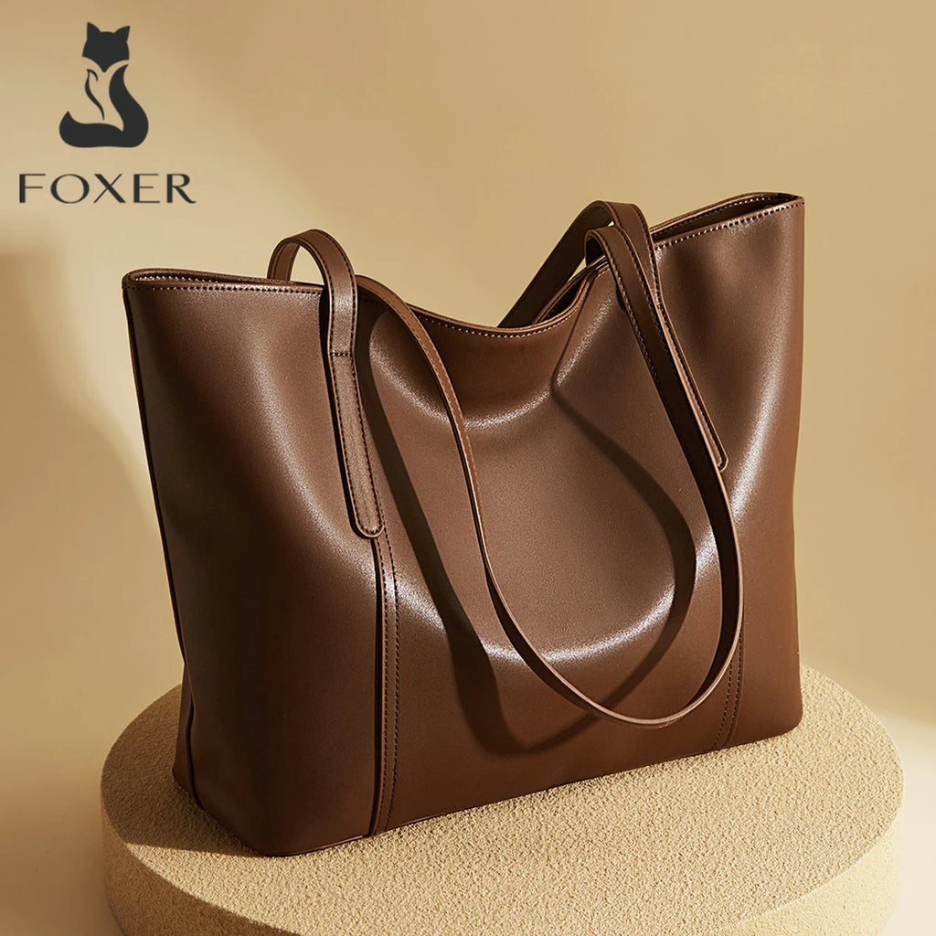 Bolso de Hombro para Mujer de Cuero Particionado-Nueva Bolsa Casual de Gran Capacidad