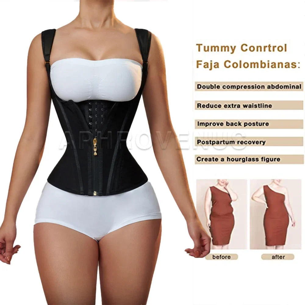 Fajas Colombianas Mujeres Corsé Reductor de Cintura de Doble Compresión