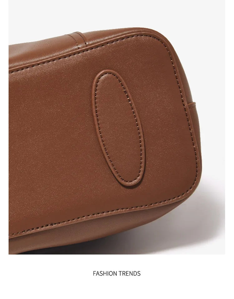 Bolso de Hombro para Mujer de Cuero Particionado-Nueva Bolsa Casual de Gran Capacidad