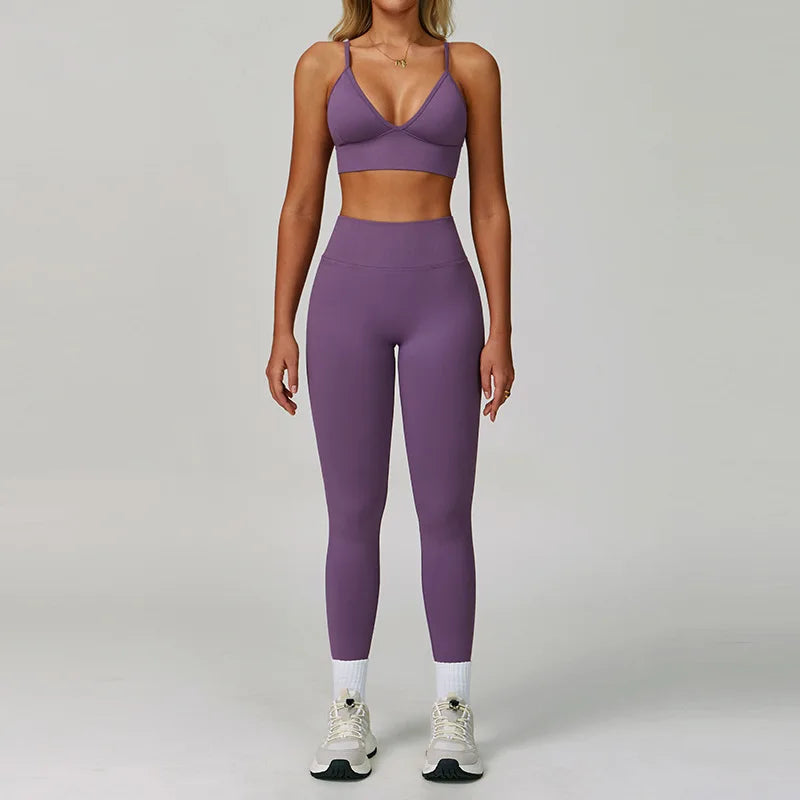 Conjunto de yoga sin costuras 2/3 piezas