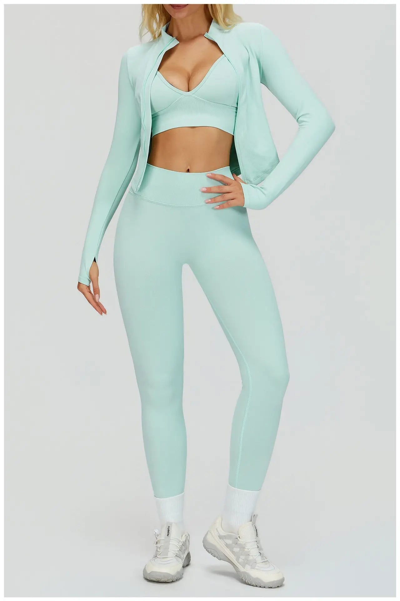 Conjunto de yoga sin costuras 2/3 piezas